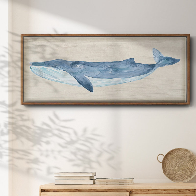 Rustic Whale II- Framed Canvas