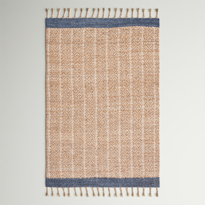 Kevin Hand-Woven Cotton/Jute Gray/Beige Area Rug