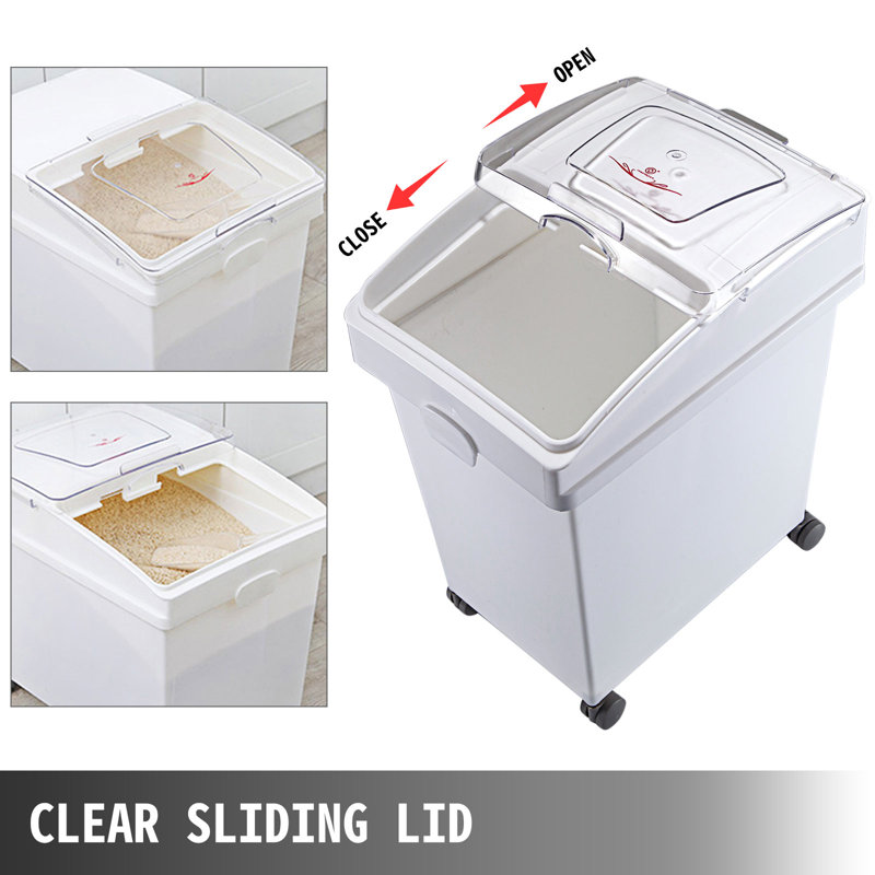 VEVOR 6.6 Gallons Rectangle Plastic Food Storage Container