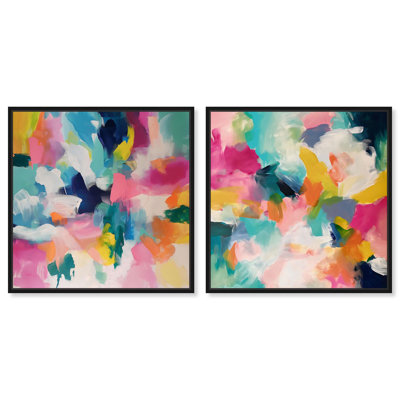 Glazed Melodies Set Canvas Set of 2 Dopamine Decor Art by 
