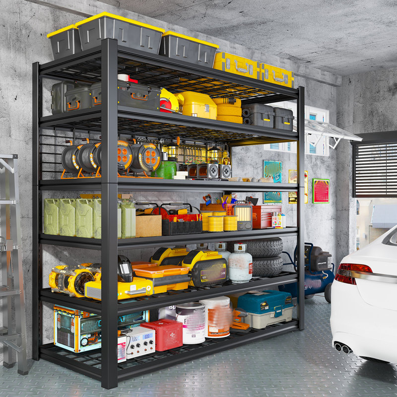 3500 LBS 6-Tiers Heavy Duty Metal Storage Shelves, Steel Shelving Unit For Garage, 84" H x 48" W x 20" D