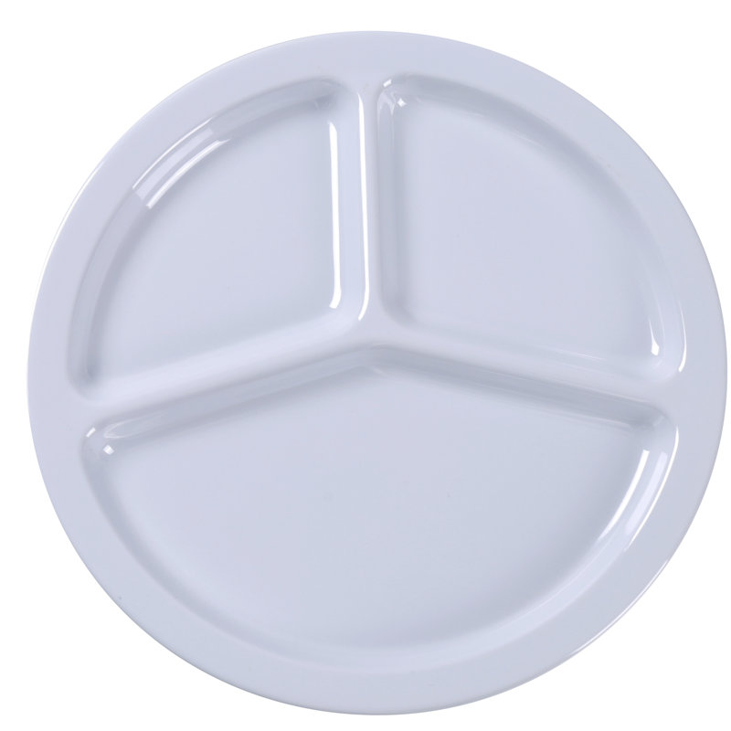 Plat de service en mélamine Nessico, Blanc