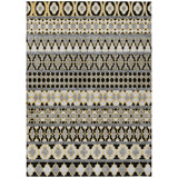 3' X 5' Charcoal Gray Quatrefoil Washable Indoor Outdoor Area Rug