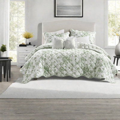 Ensemble de literie réversible, courtepointe en polyester 4 pièces, chambre de ferme