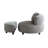 Comfortable Modern Chair With Ottoman And Side Table