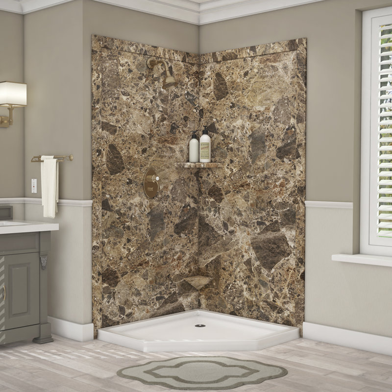 FlexStone 10" Shave Shelf in Breccia Paradiso, Breccia Paradiso