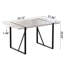 Ensemble de table de salle à manger de style champêtre industriel, table robuste en MDF et 4 chaises, pieds en métal noir