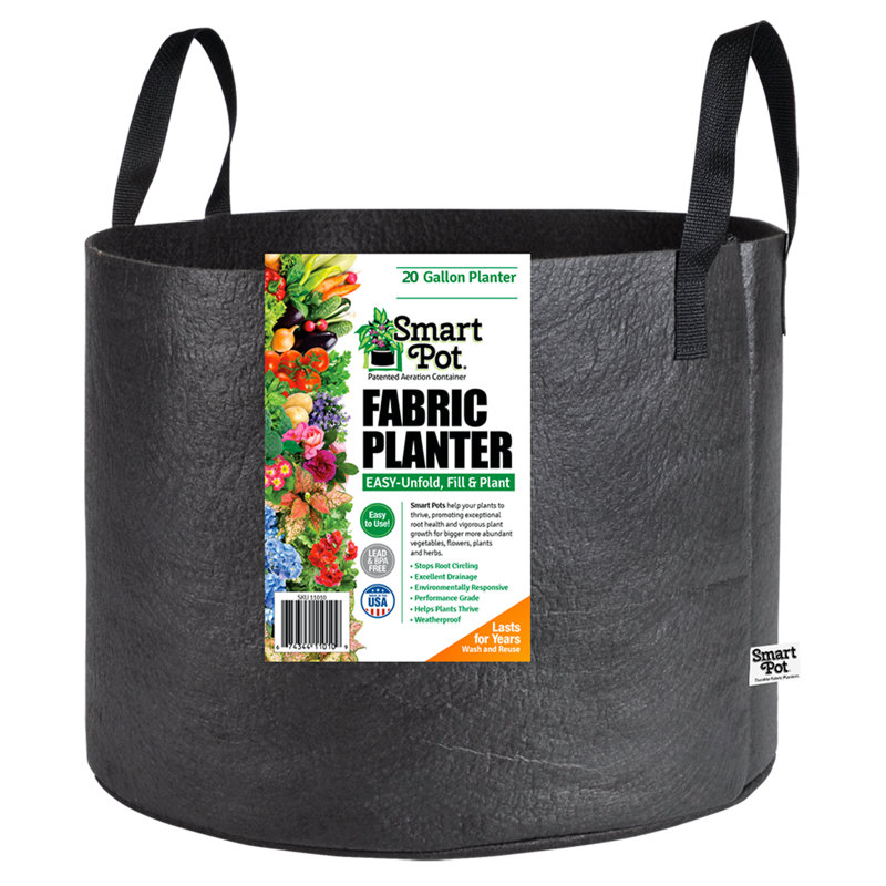 Pot Planter, Black, 15.5 x 20 x 20