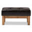 Repose-pieds rectangulaire en similicuir de 31,5 po Simonds