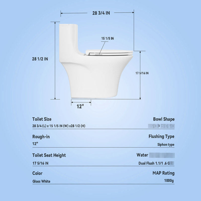 1/1.60 Toilet In Gloss White. Water Saving Bathroom Equipment. Comfort Height. Seat. Elongated Bowl, 1000 Gram Flushing Score. Compliant Toilet, With Saving.