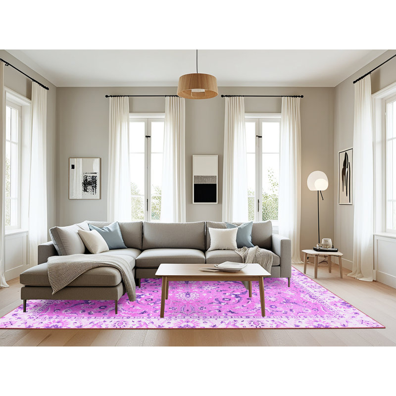 Tapis oriental en laine / polyester tissé à la machine Bangerter, Rectangle 8 pi x 10 pi