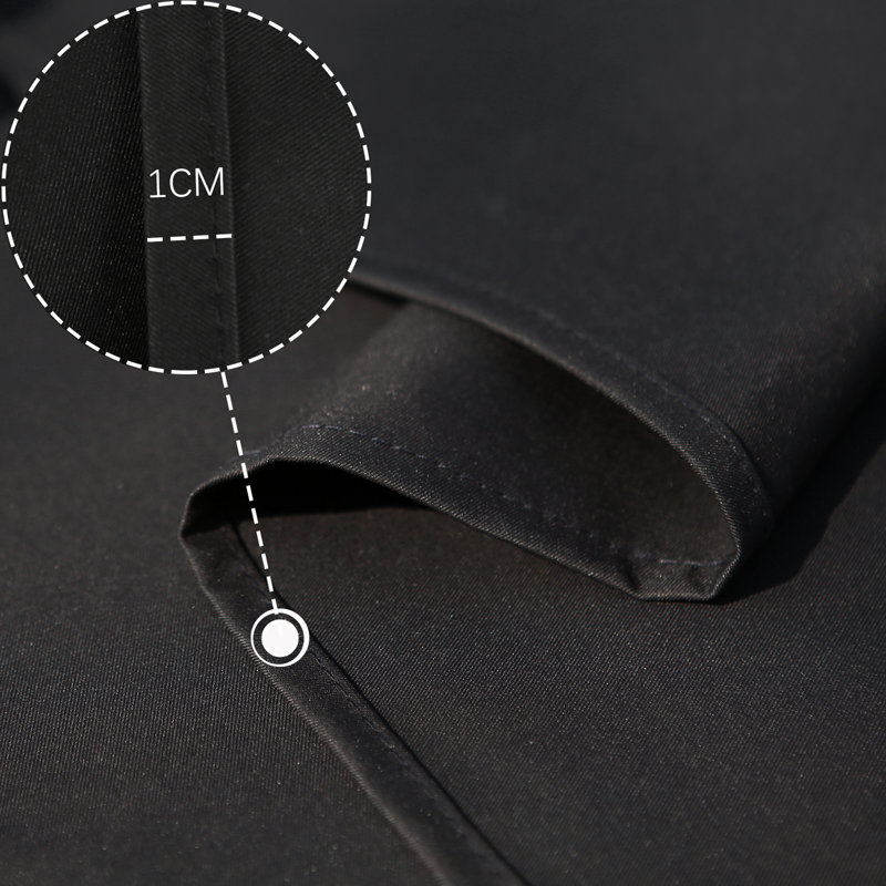 Nappe en polyester imperméable infroissable de 54 po x L 102 po L-Black2 pour l'intérieur et l'extérieur, L 54 po x L 102 po
