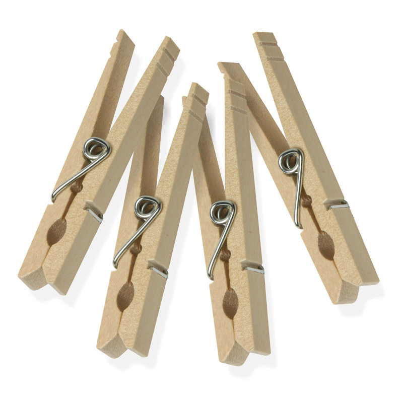 Natascha Wood Clothespin with Spring