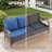 Wyland Industrial Style Premium Outdoor 3-Seat Rattan Sofa-620177362