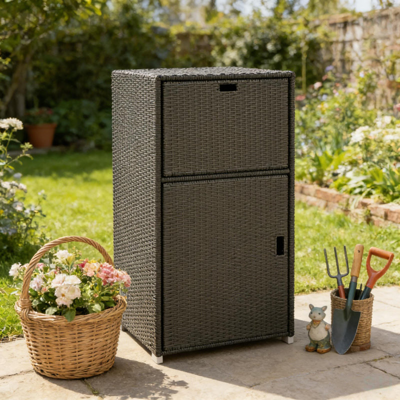 Outdoor Cabinet,Storage Rack, Dark Brown