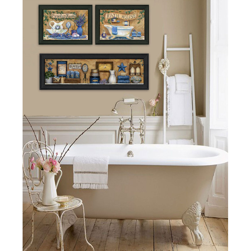 «Rest & Relax With A Lavender Bath» par Ophelia & Co., art mural encadré pour la salle de bain