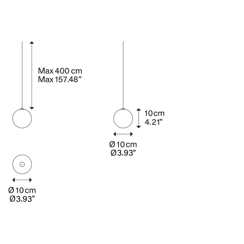 Lodes Solo 10 Suspension Lamp Low-V, Chrome