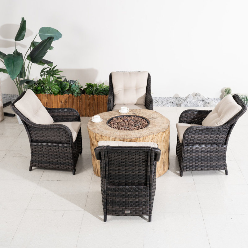 Arrika 4-Person Outdoor Conversation Set With Cushions