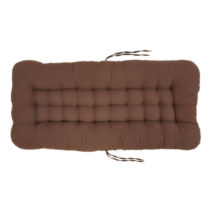 Chair Cushion with Elastic and Tie Straps, Brown