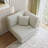 Seemab Upholstered Sea Salt Gray Corduroy Armchair with Pillow Back, One Arm Single Chair Module Part For Sectional Sofa-105301083