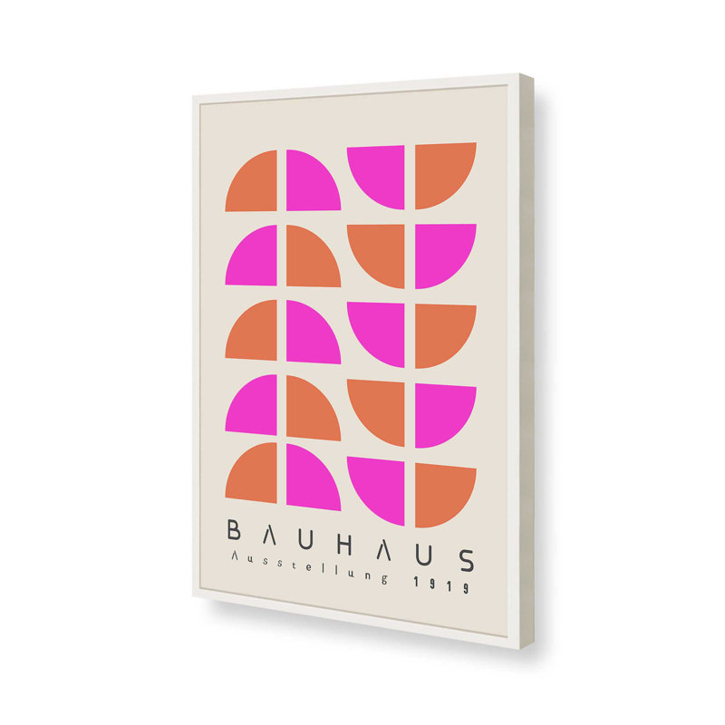 Bauhaus Pop Geometry Print, Opaque White, 21" H x 17" W