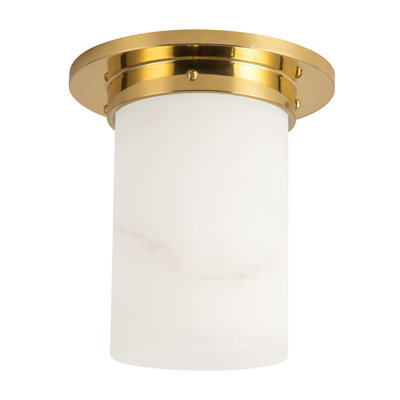 Mineral 8-in Brass Flush Mount