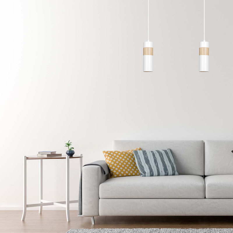 Cognato 1 - Light Cylinder Pendant, White