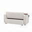Canapé-lit chenille en tissu avec accoudoirs de rangement, port USB et table d'appoint-1348145050