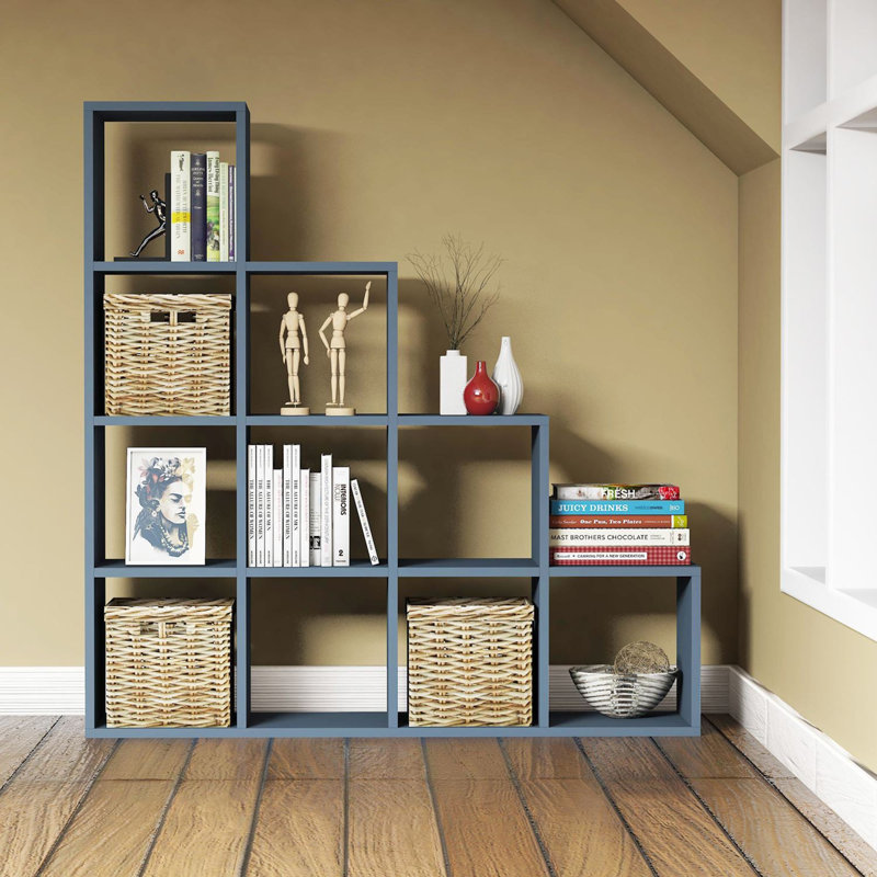 Bibliothèque à cubes Bulger H 48,66 "x l 47,24", Bleu foncé
