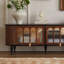 Meuble télé rétro avec rangement simple-1697610132