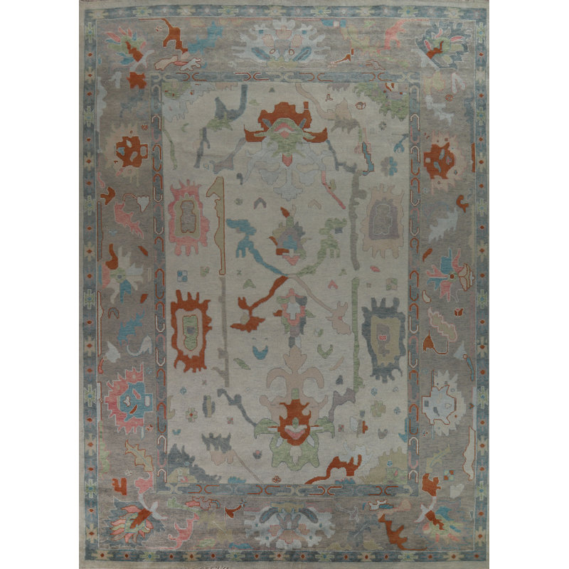 Handmade Wool Oushak Indian Large Rug 12x15