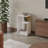Vega Side Table In Melamine With Open Storage, White And Light Oak-1658658896