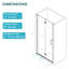 Porte de douche pliante sans cadre avec verre trempé l 30 po x H 72 po, 1/4 po (6 mm)