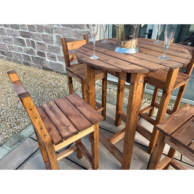 Padua Union Rustic Bar Set with Solid Wood Outer Material