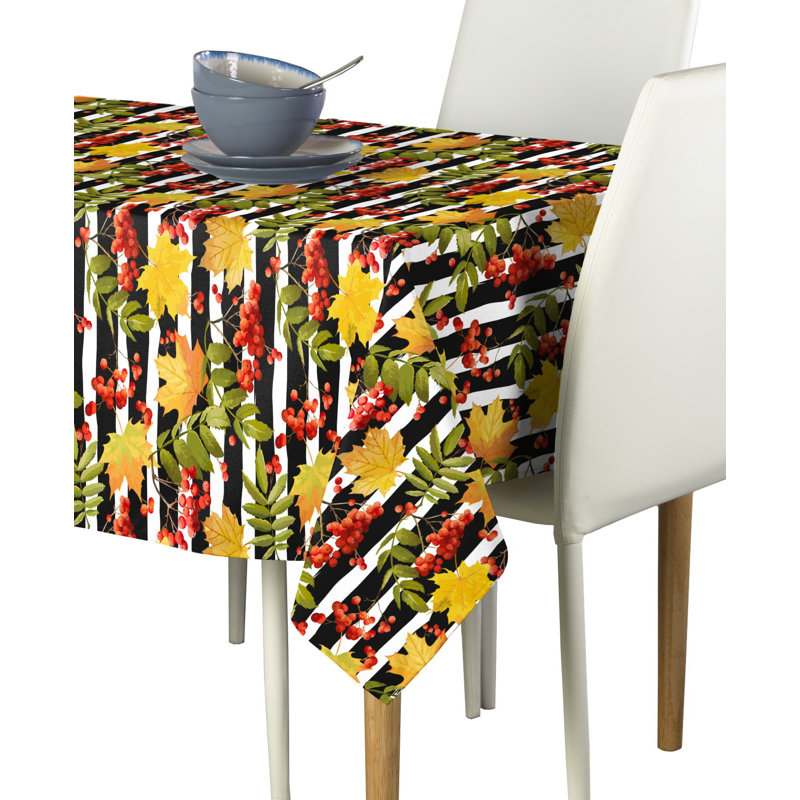 Jacobsen Striped Autumn Tablecloth, 60" W x 84" L