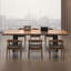 Table de conférence 70,87 "en bois massif brun de style industriel américain-129892838