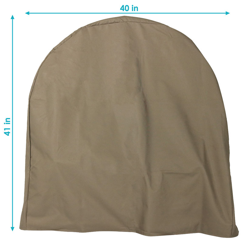  Hamm Khaki Firewood Log Rack Hoop Cover with PVC Backing - 40", 41" H x 24" W x 40" D