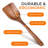 Cheer Collection Teak Wood Cooking Spatula with Comfortable Handle