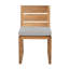 Venice Teak Patio Dining Side Chair with Cushion-162414684