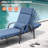 Outdoor Powder Coated Steel Chaise Lounge  With Cushions-548471567