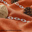 Farmhouse Shower Curtain, Striped Shower Curtains with Tassel and 12 Plastic Hooks, 182 x 182 cm Burnt Orange