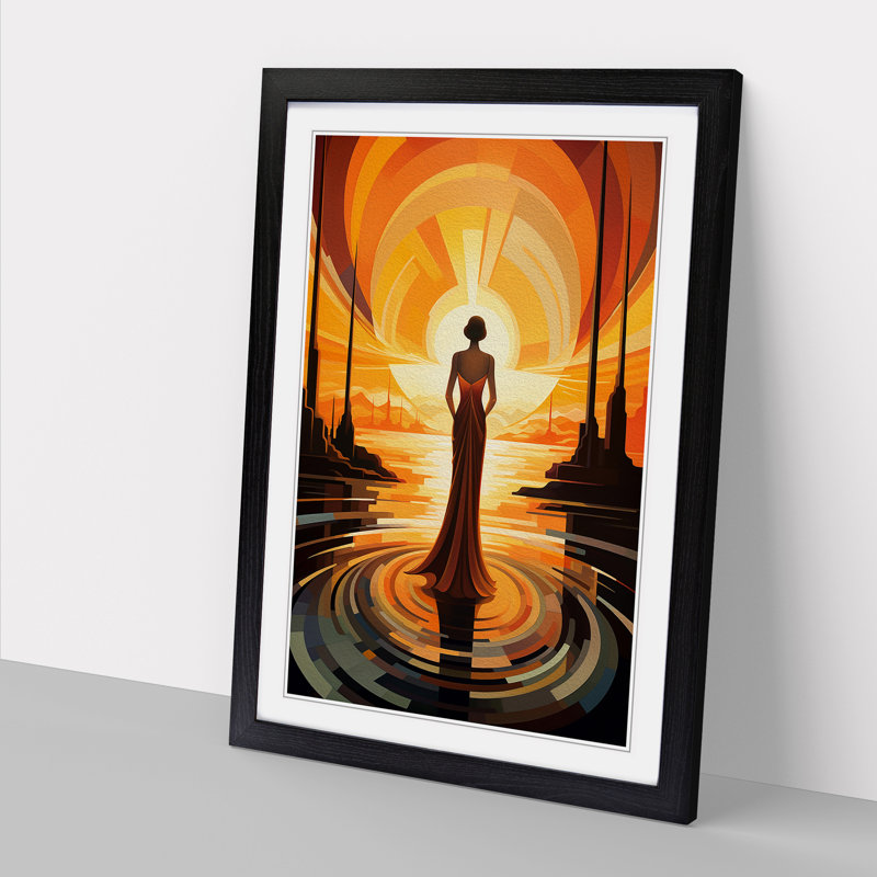 Single Picture Frame Print on Wood, Black Framed, 46cm H x 34cm W