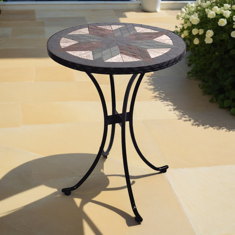 Montilla Garden Stone Mosaic Bistro Table, 73cm H x 60cm L x 60 cm W