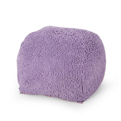 Pouf carré en microfibre lavande - Tabouret d'appoint moelleux avec sièges moelleux pour le salon et la chambre à coucher