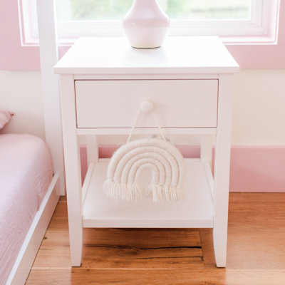 Lubin 1 Drawer Solid Wood Nightstand