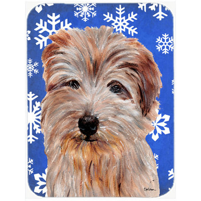 The Holiday Aisle Ashlynn Norfolk Terrier Glass Cutting Board