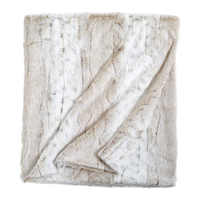 Jeté en polyester Snow Leopard