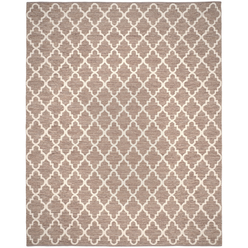 Melchor Hand Woven Cotton Geometric Rug, Rectangle 8' x 10'