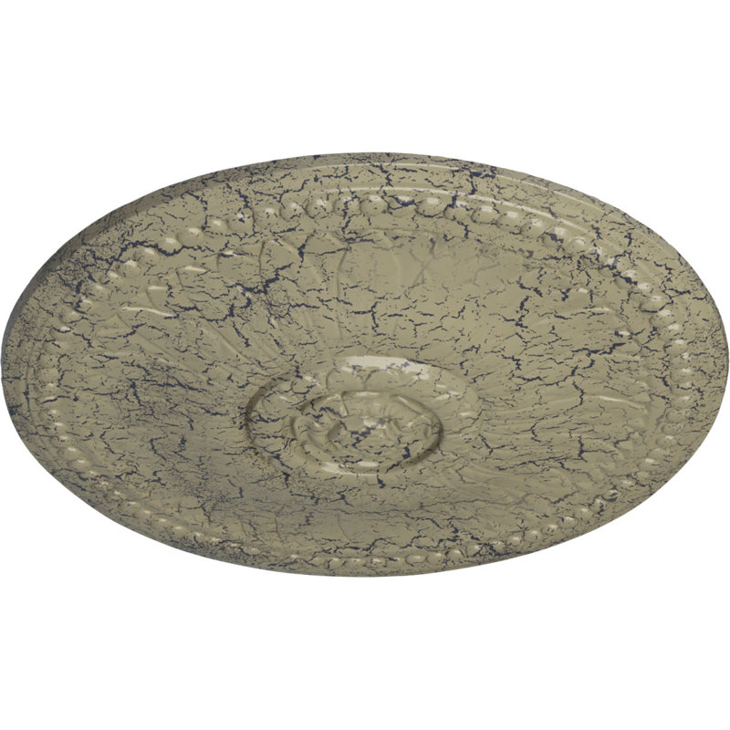 Endurathane Raymond Ceiling Medallion, 18 1/8"OD 3 5/8"ID x 1 1/8"P (Fits Canopies up to 5 1/8"), Hand-Painted Flash Copper Finish