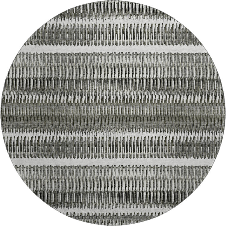 Premium Machine Washable Cerrito AMF589 Gray Runner Rug